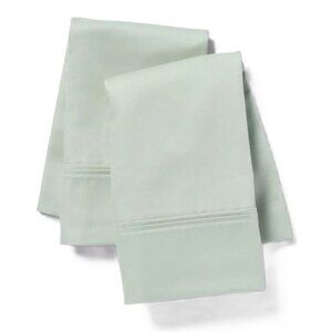 Threshold 400 Thread Count Silver Green 2 King Sateen Pillowcase Set 20" x 40"